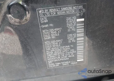 2018 Nissan Rogue Sv z USA, uszkodzony, nr VIN KNMAT2MV4JP505254